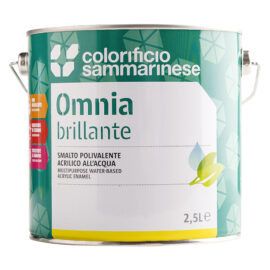 Smalto all'acqua 'omnia' lt. 0,750 nero brillante Colorificio sammarinese