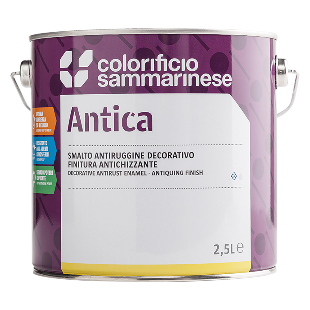 Smalto antiruggine ‘antica’ lt. 0,750 grana fine – grafite Colorificio sammarinese