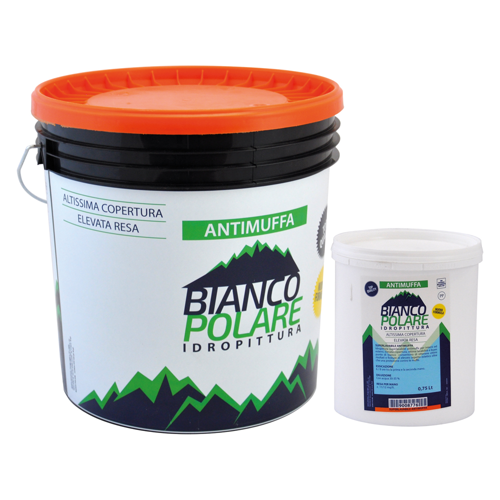 Idropittura superlavabile antimuffa lt.   4 Bianco polare