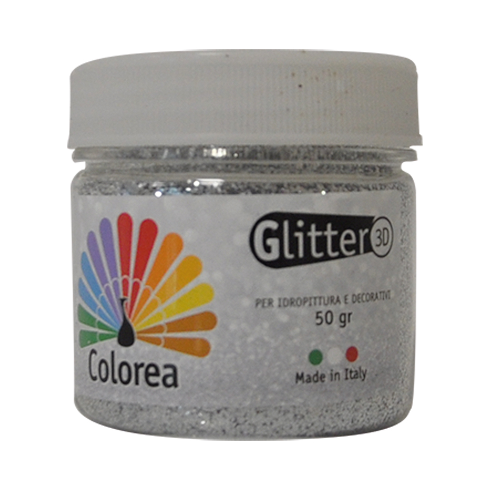 Glitter in polvere gr.50 – colore argento Colorea