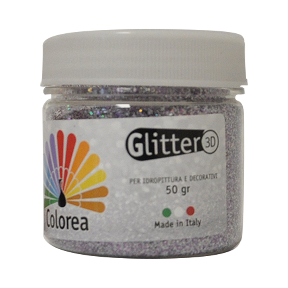 Glitter prismatici in polvere gr.50 – colore argento Colorea