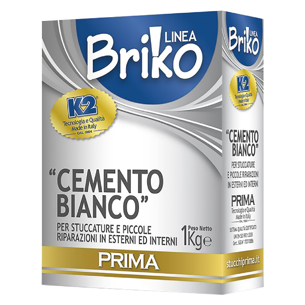Cemento bianco in polvere ‘briko k2’ kg. 1 – scatola K2