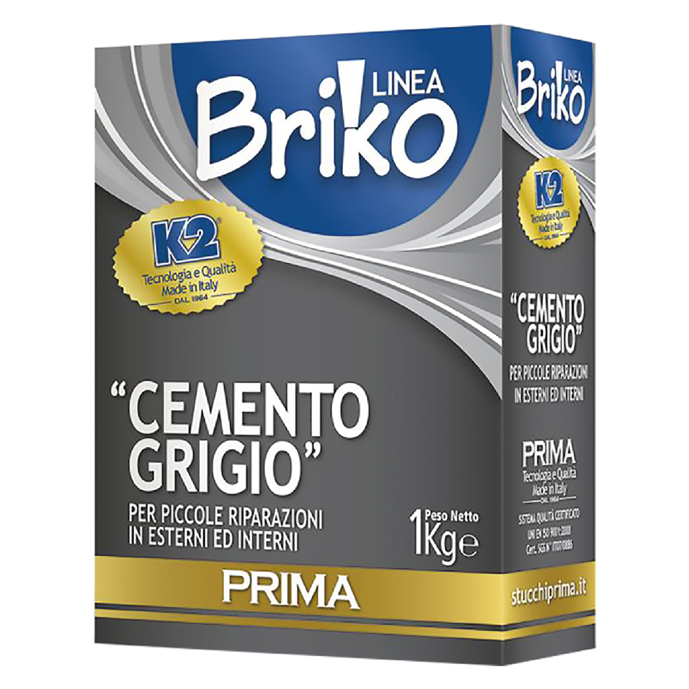 Cemento grigio in polvere ‘briko k2’ kg. 1 – scatola K2