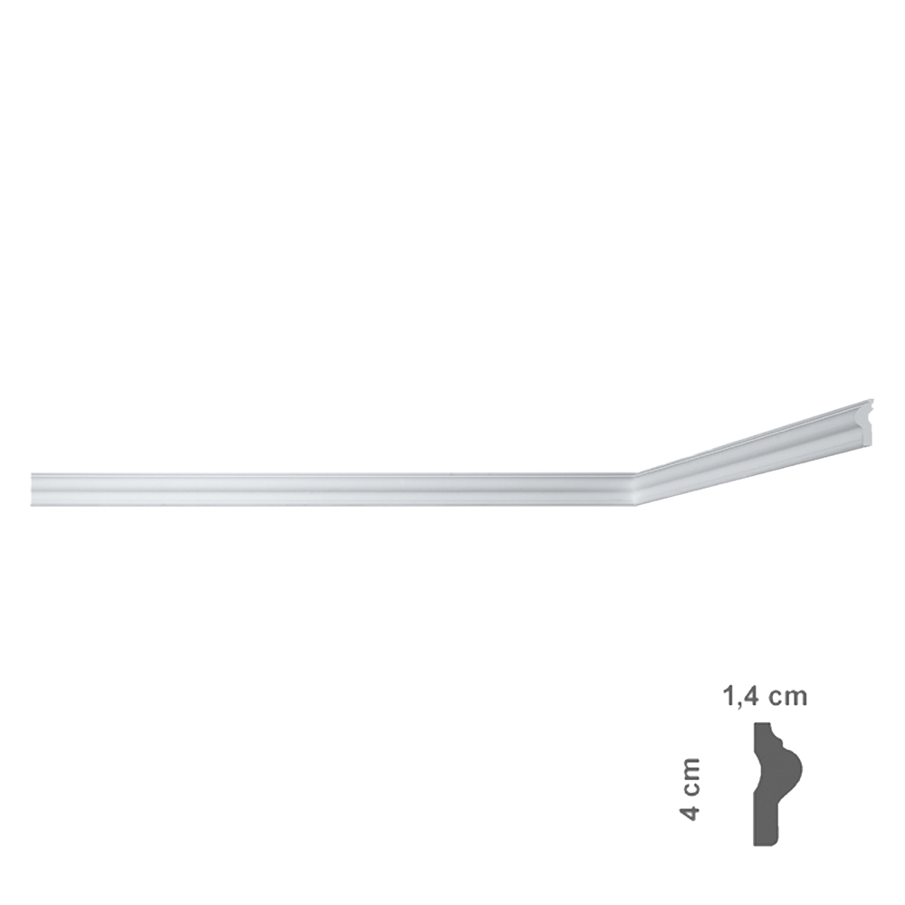 Cornice decorativa per soffitto mod. i709 – mm 14 x  40 Bovelacci
