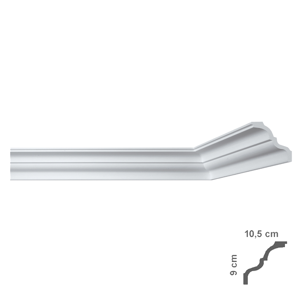 Cornice decorativa per soffitto mod. i777 – mm 105 x  90 Bovelacci