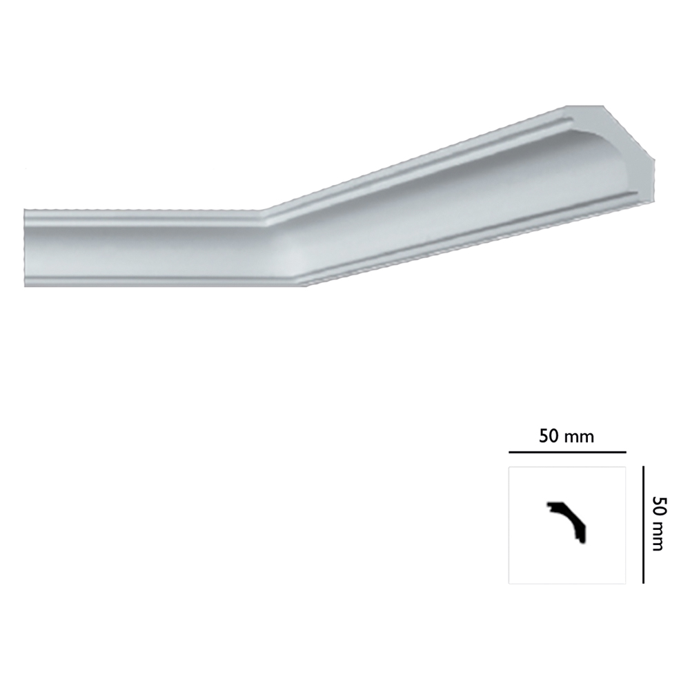 Cornice decorativa per soffitto mod. i707 – mm. 50×50 Bovelacci