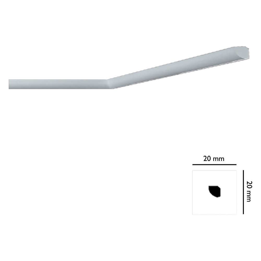 Cornice decorativa per soffitto mod. i715 – mm. 20×20 Bovelacci