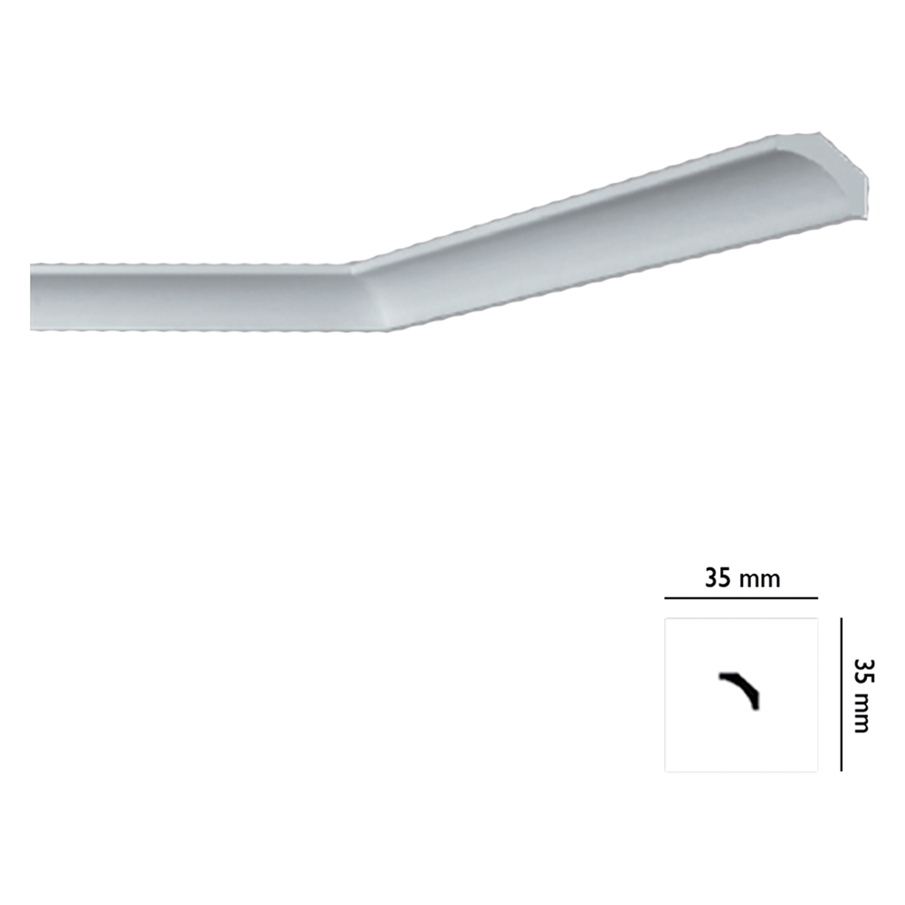 Cornice decorativa per soffitto mod. i705 – mm 35 x  35 Bovelacci