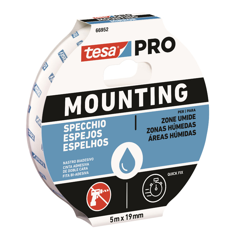 Nastro biadesivo in schiuma pe ‘66952’ mm 19 x mt. 1,5 Tesa