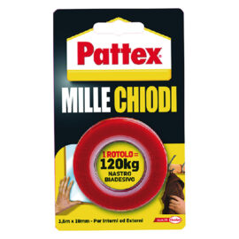 Nastro biadesivo 'millechiodi' mm 19 x 1,5 mt Pattex