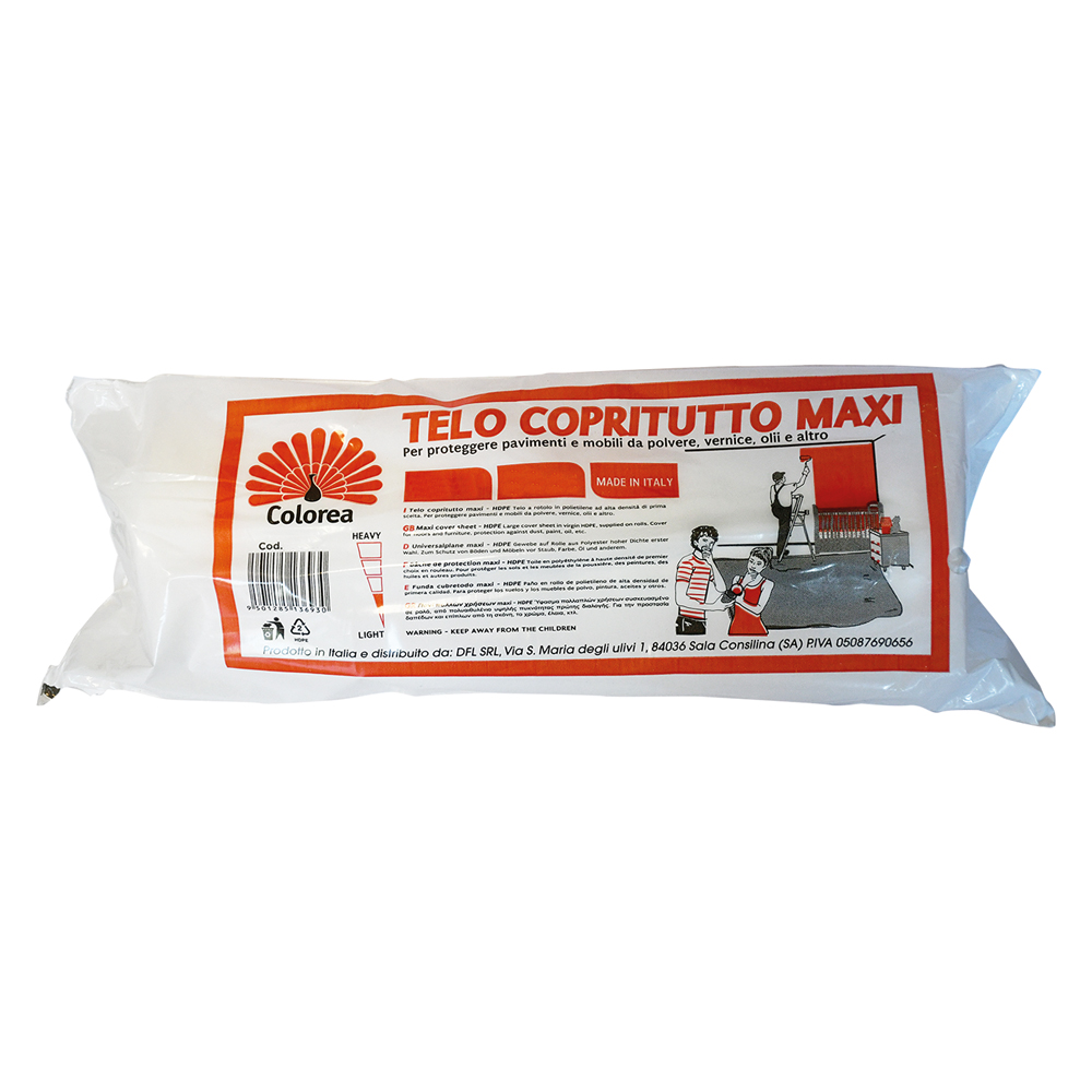 Telo copritutto maxi mt 4 x 25 – gr. 670 Colorea