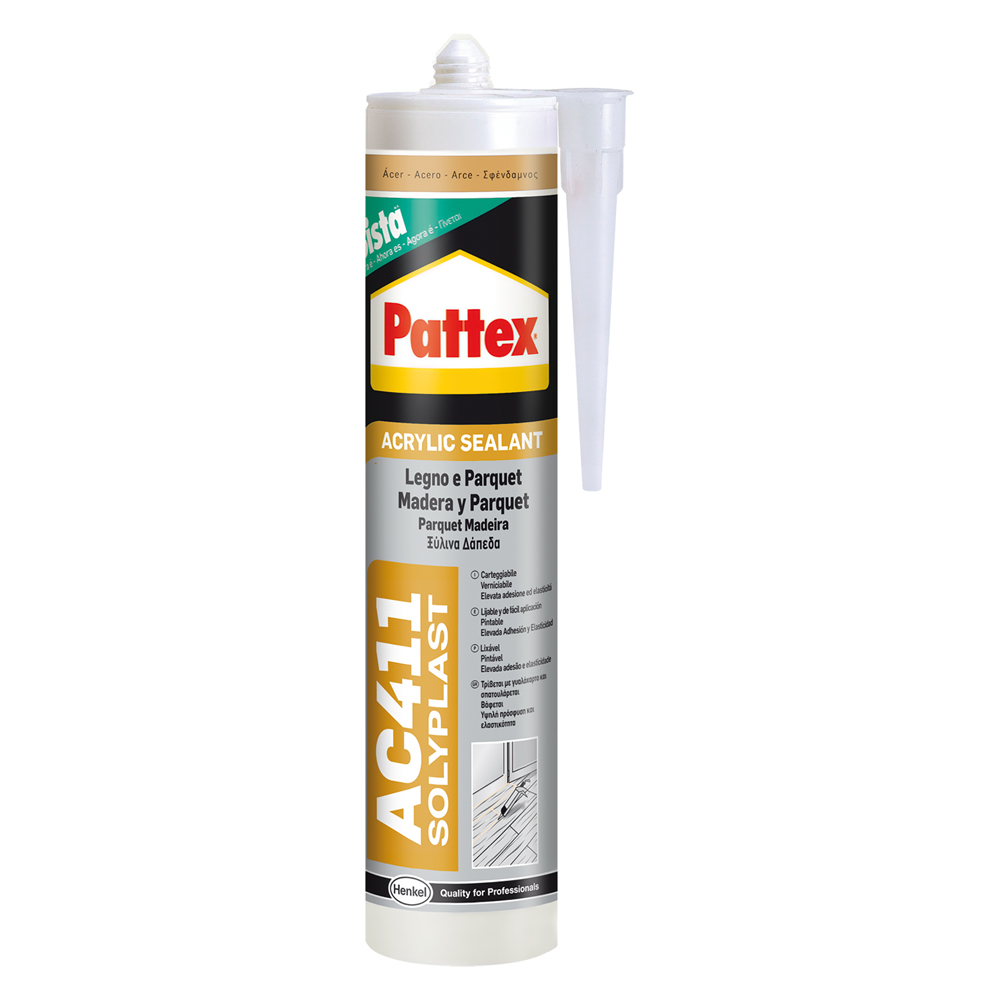 Silicone acrilico per legno e parquet ‘pattex ac41 ml 300 – acero Pattex