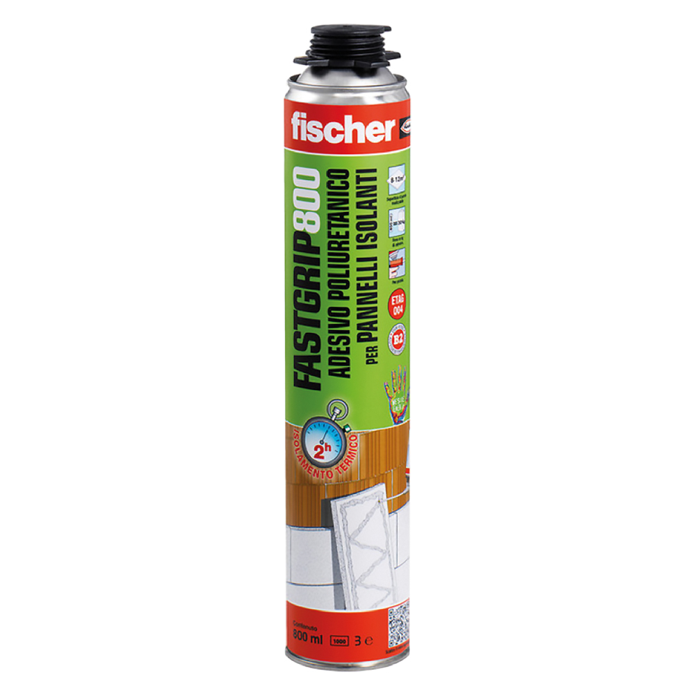 Schiuma poliuretanica adesiva ‘fastgrip’ fastgrip 800 ml 800 – per pistola Fischer