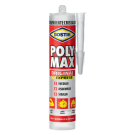 Adesivo sigillante universale 'poly max' cristal e gr. 115 (clip strip) Bostik