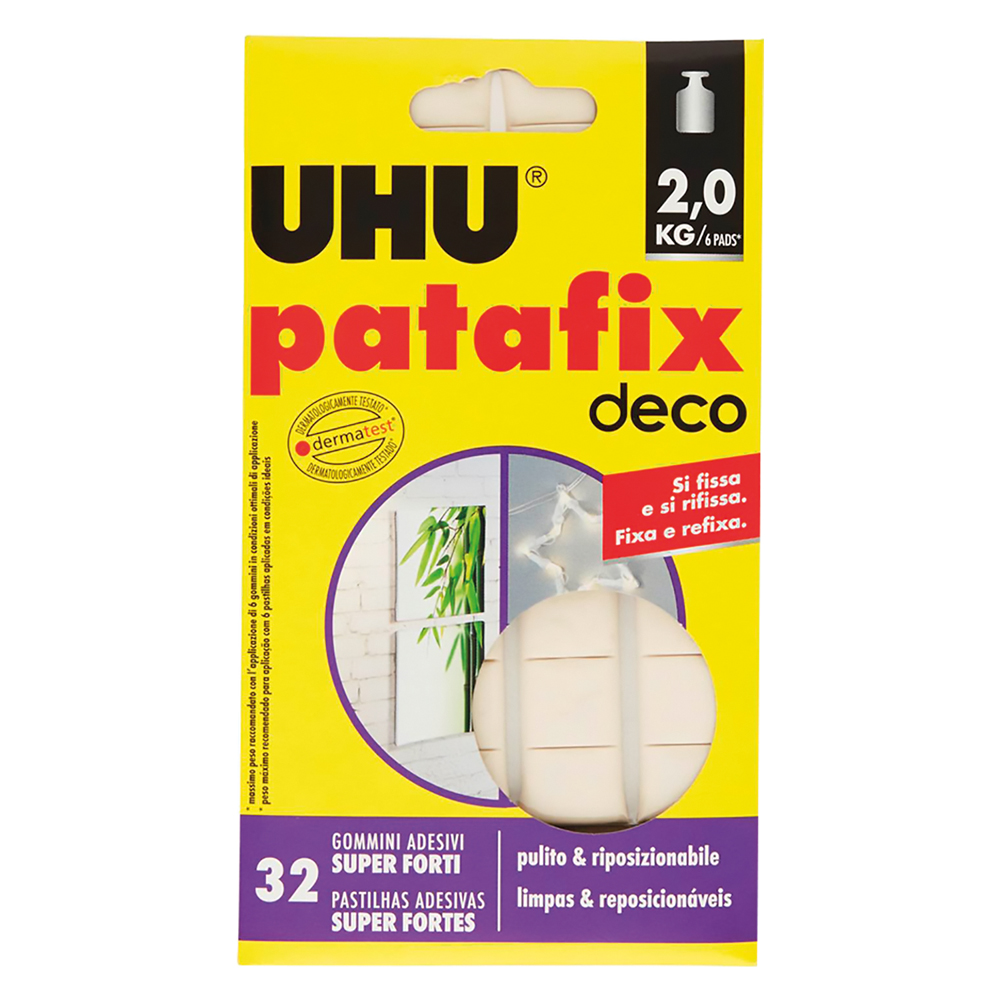 Gommini adesivi ‘patafix deco’ cartella da 32 pezzi Uhu