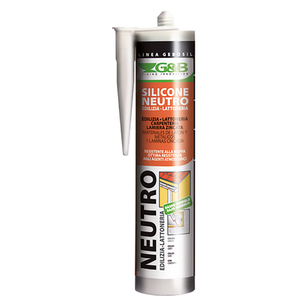 Silicone neutro per lattoneria ‘gebosil’ grigio ml 310 G&b