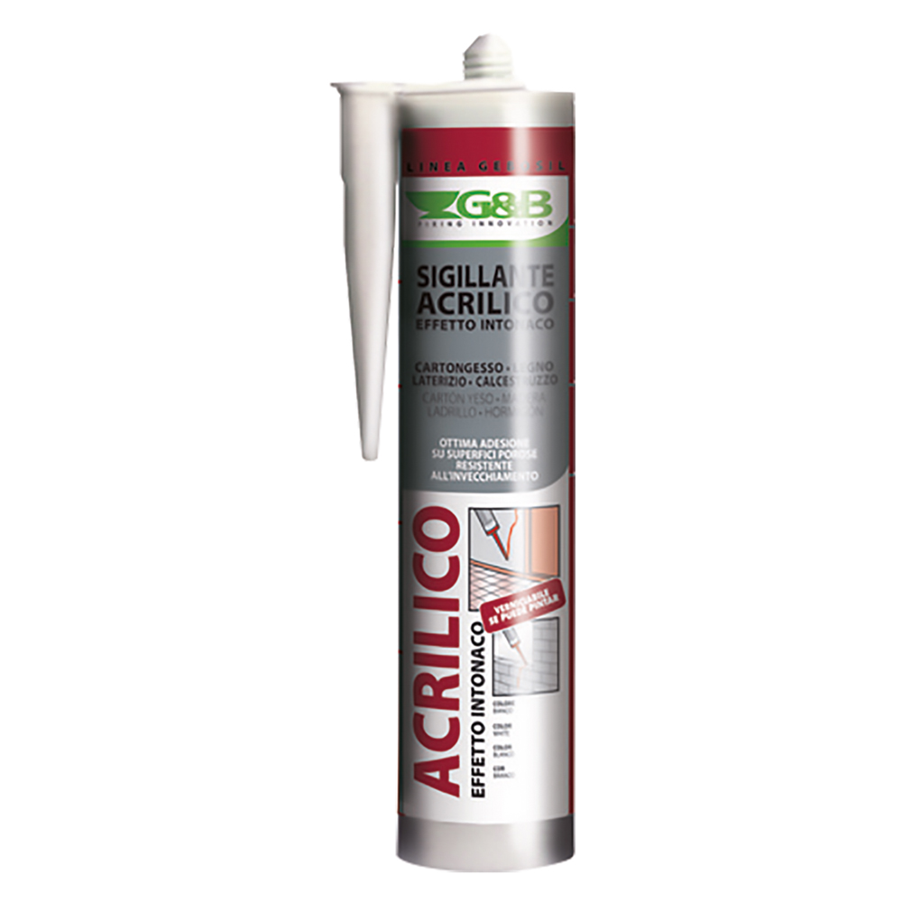 Silicone acrilico effetto ruvido ‘gebosil’ bianco ml 310 G&b