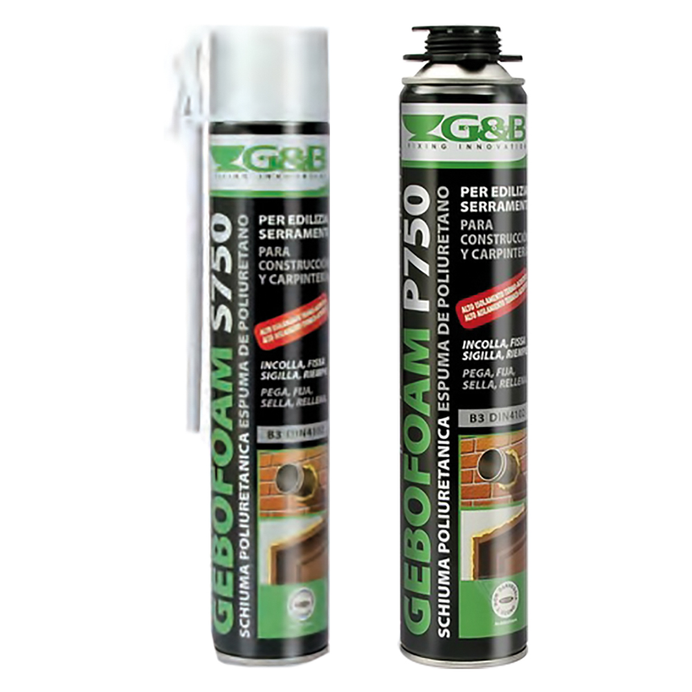 Schiuma poliuretanica ‘gebofoam’ ml 750 tipo p – per pistola G&b