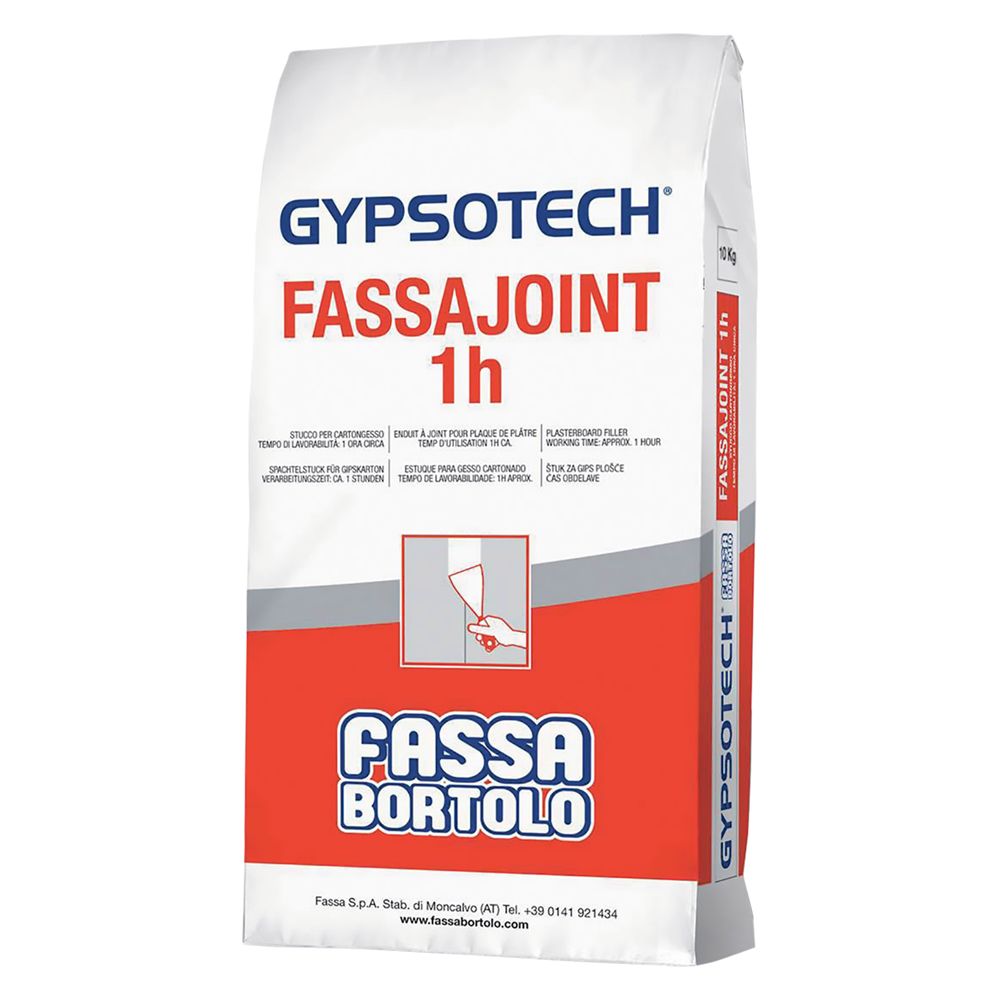Stucco in polvere per cartongesso ‘fassajoint 1 h’ kg. 10 Fassabortolo
