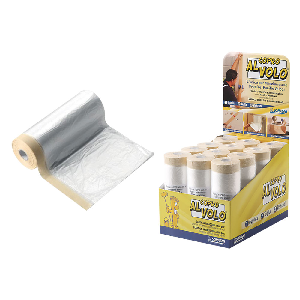 Plastica per mascheratura ‘copro al volo’ cm 140 x 33 mt Senza marca