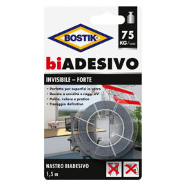 Nastro biadesivo in schiuma invisibile mm. 19 x 1,5 mt Bostik