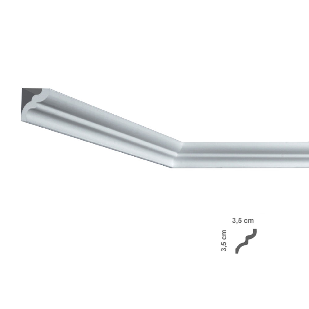 Cornice decorativa per soffitto mod. i836 – mm 35 x 35 Bovelacci