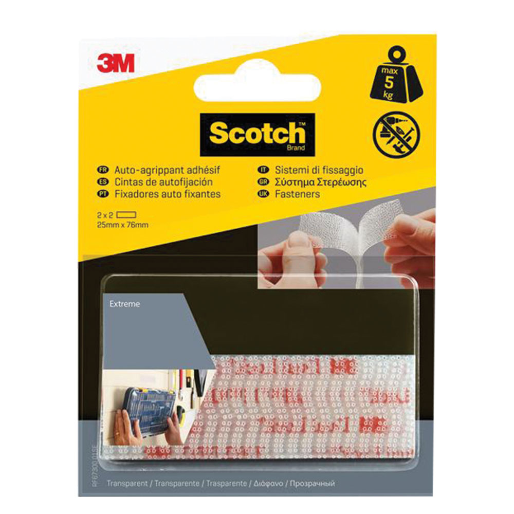 Sistema di fissaggio richiudibile ‘dual lock’ colore trasparente 3m