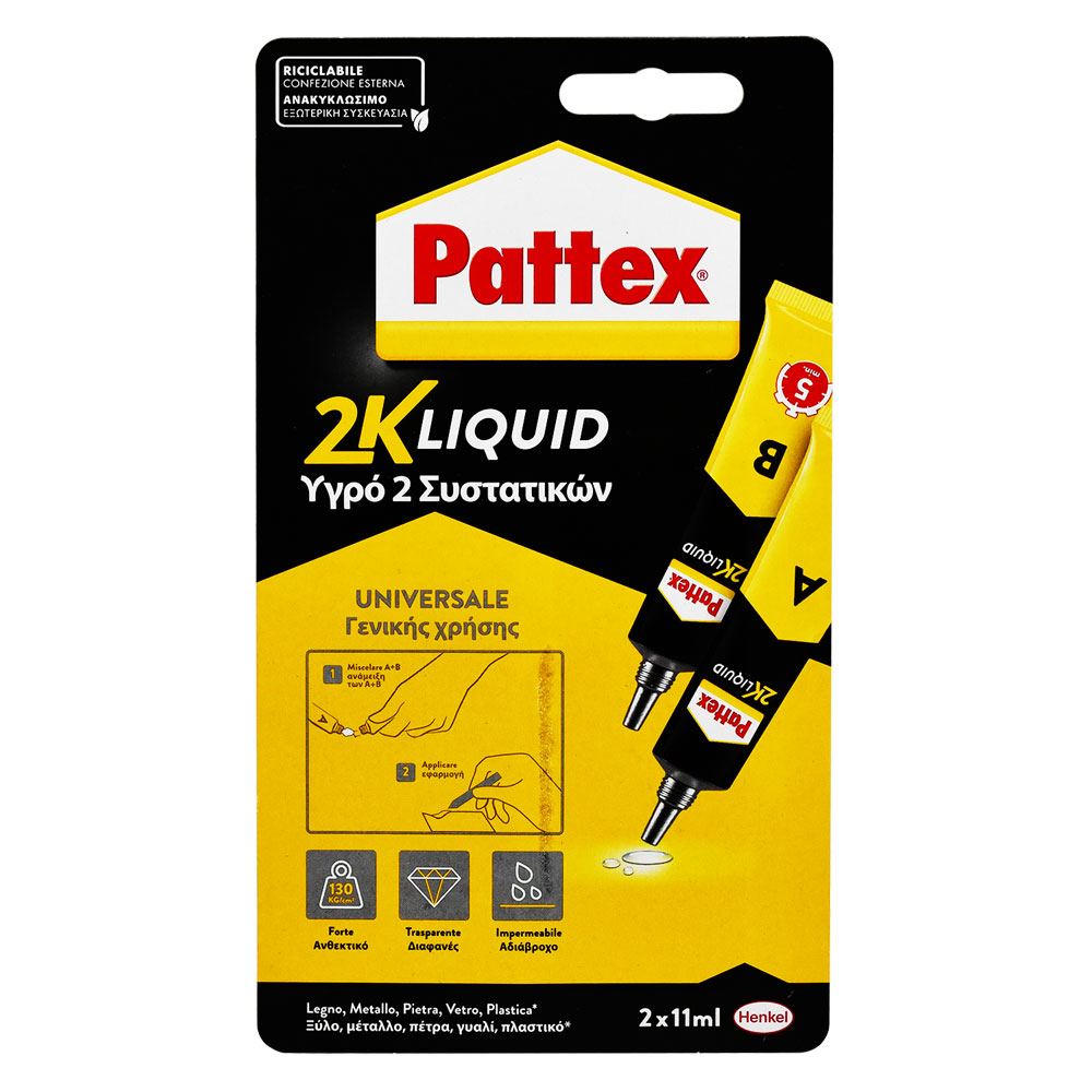 Pattex adesivo ‘2k liquid’ ml. 22 (2 x 11) Pattex
