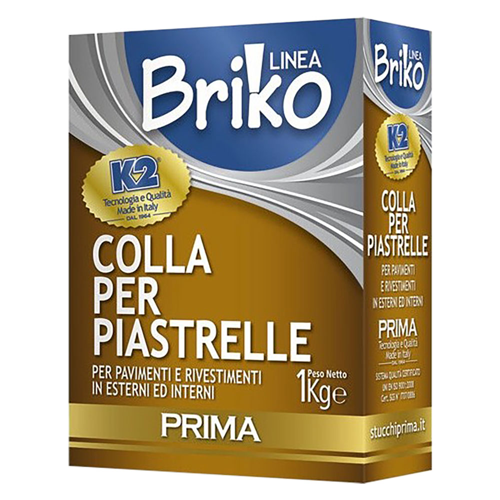 Collante in polvere per piastrelle ‘briko k2’ kg. 1 – scatola K2