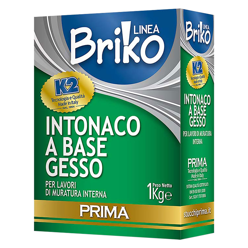 Intonaco base gesso ‘briko k2’ kg. 1 – in scatola K2