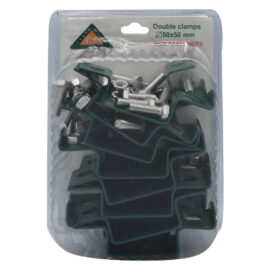 Collare di fissaggio doppio in acciaio verniciato verde Ferro bulloni