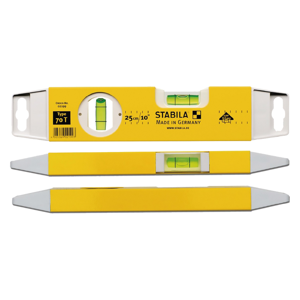 Livella a due fiale tascabile ’70 t’ cm 25 Stabila