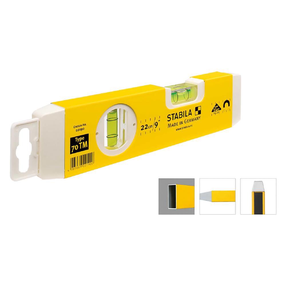 Livella a due fiale tascabile magnetica ’70 tm’ cm 22 Stabila