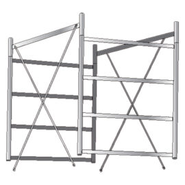 Alzata completa per trabattello per gigante - h. 1,6 mt. Gierre