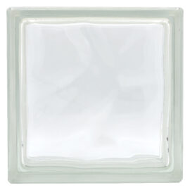 Mattone in vetrocamera ondulato cm 19 x 19 x 8 - blu Uniko