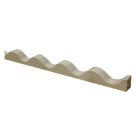 Profilo in legno ondulato cm 200 Senza marca