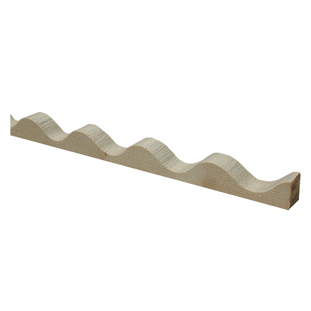 Profilo in legno ondulato cm 200 Senza marca