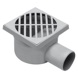 Chiusino sifonato cm 11 x 11 x h.7 - Ø scarico laterale 50 mm Senza marca