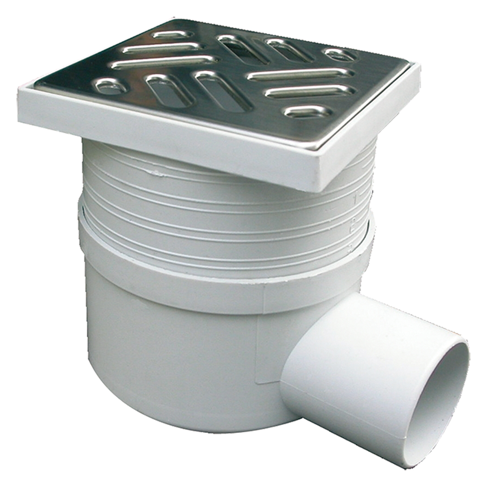 Chiusino sifonato telescopico cm 11 x 11 x h. 7-11 – attacco Ø 50 mm Senza marca