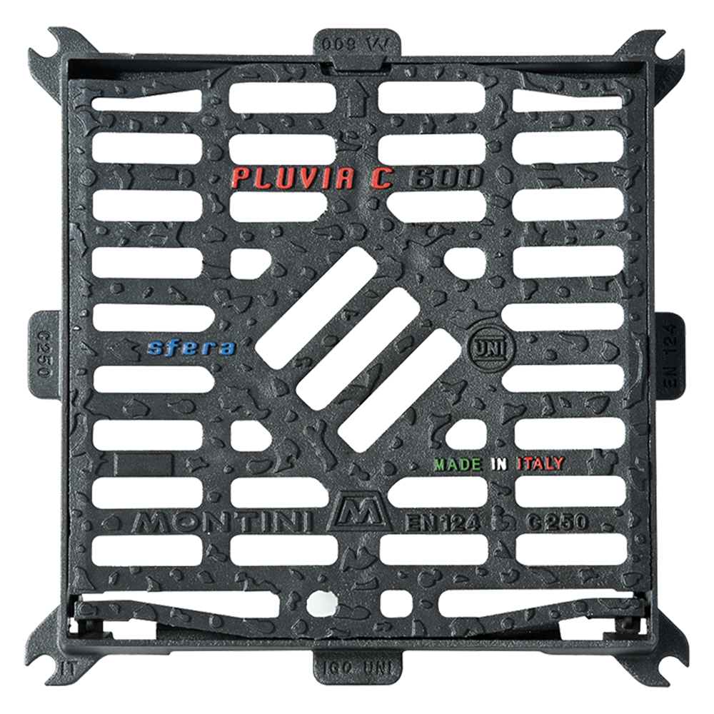 Caditoia in ghisa ‘pluvia c’ 50 x 50 – kg 20 Montini