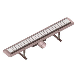 Canaletta per doccia con griglia cm 66 x 5,3 x 4,2 + 65 x 4,6 x 1,4 Senza marca