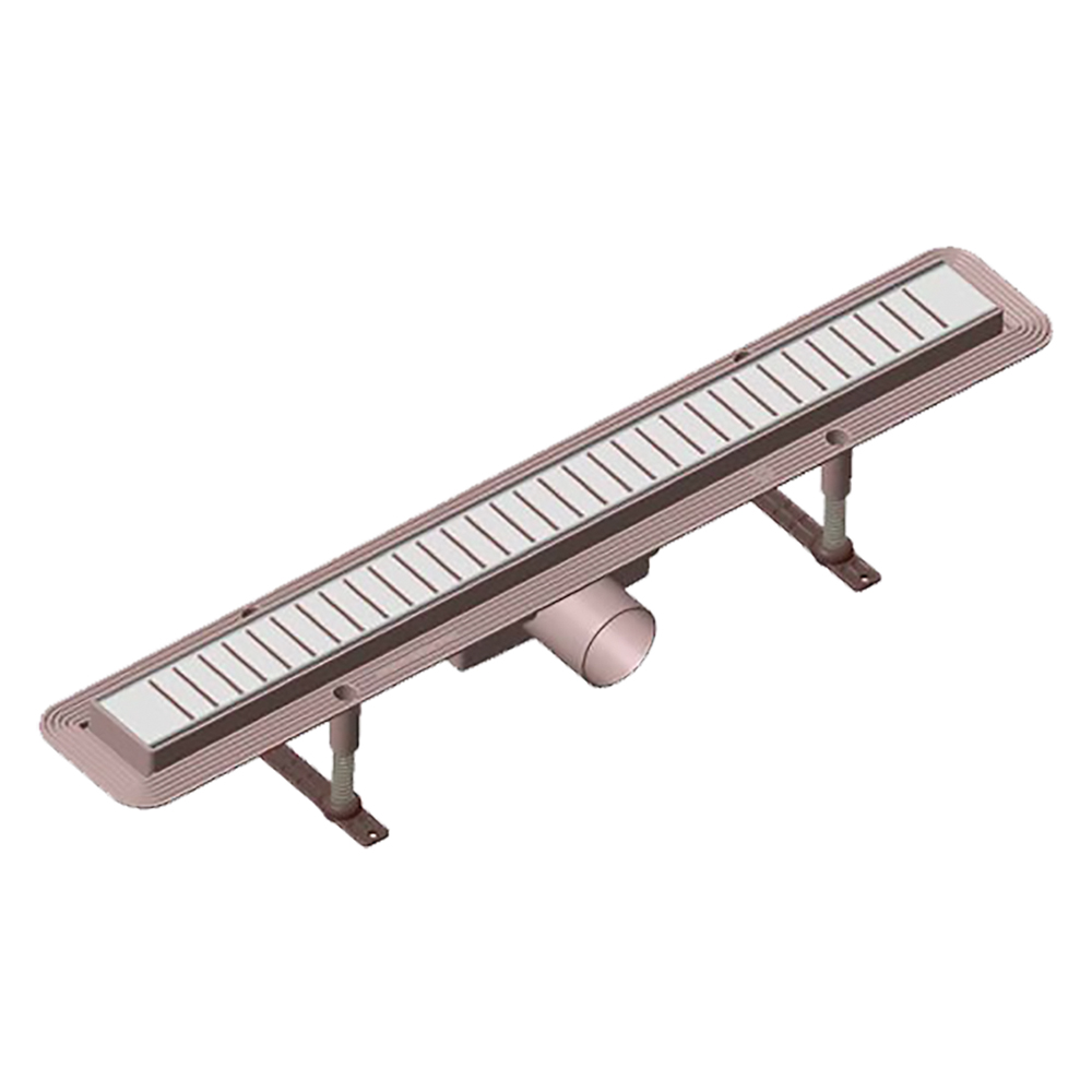 Canaletta per doccia con griglia cm 56 x 5,3 x 4,2 + 55 x 4,6 x 1,4 Senza marca