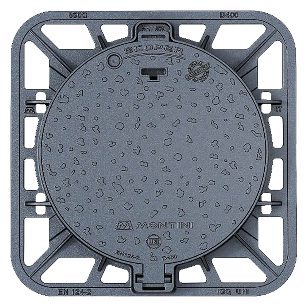 Chiusino in ghisa classe d400 ecoper q – 85 x 85 – botola 65 cm / kg 60,5 Montini