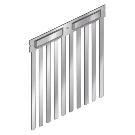 Barriera antivolatili corta per pannelli solari 'bf140' altezza lamelle 200 mm Senza marca