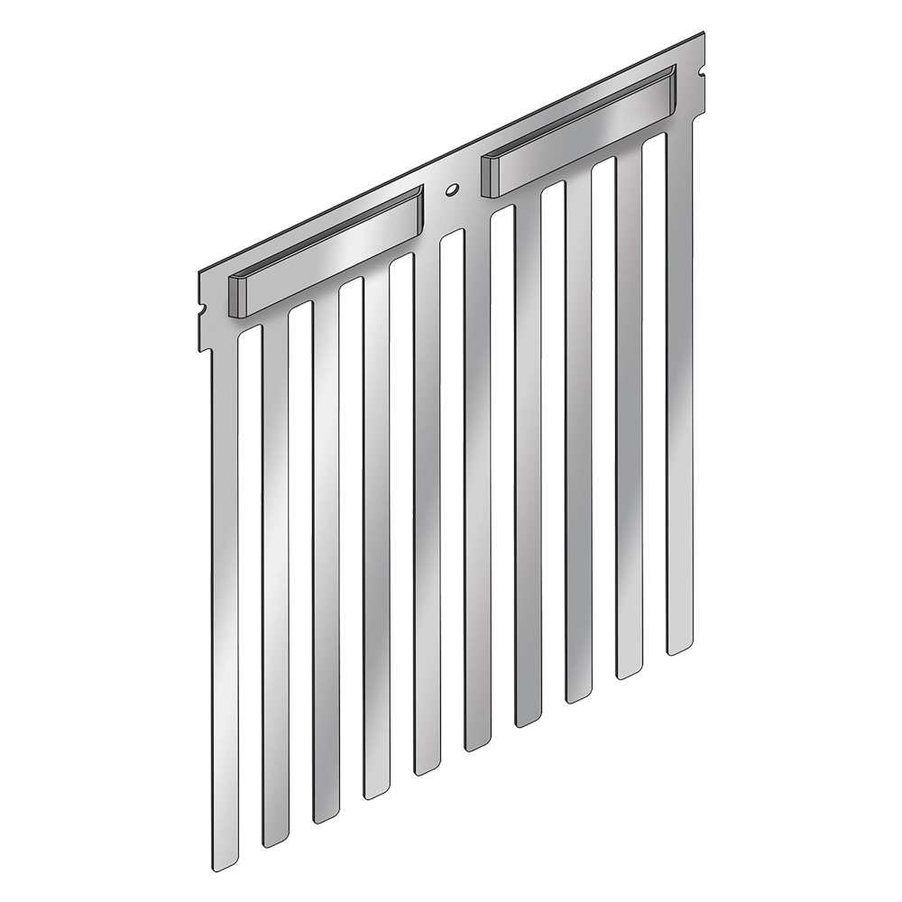 Barriera antivolatili corta per pannelli solari ‘bf140’ altezza lamelle 200 mm Senza marca