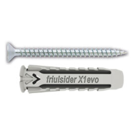 Tassello nylon 'x1 evo' con vite tps truciolare mm 6 x 30 - vite 4,5 x 40 Friulsider