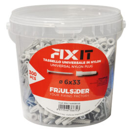 Tassello nylon 'fixit' Ø 6 x 33 mm tsp 4 x 40 mm 300 pz Friulsider