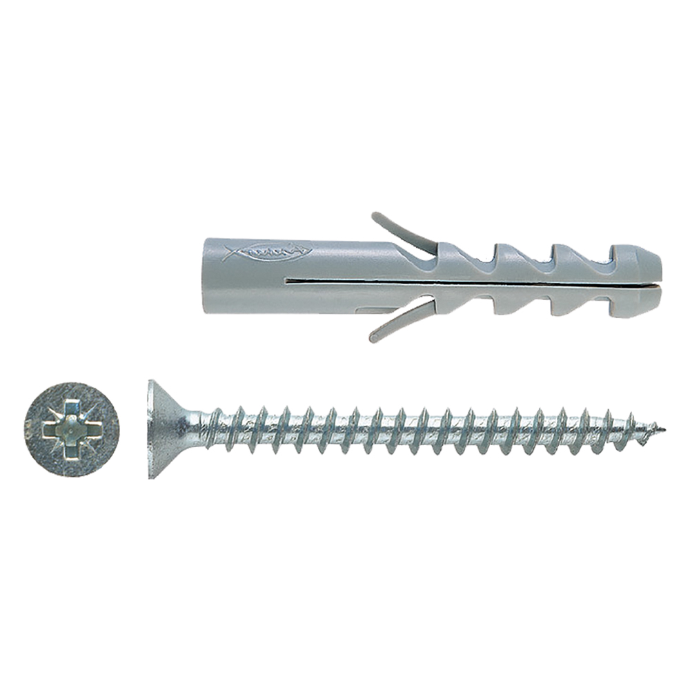 Tassello nylon con vite ‘sv’ s6v Ø   6 x 30 – vite 4,5×40 mm Fischer