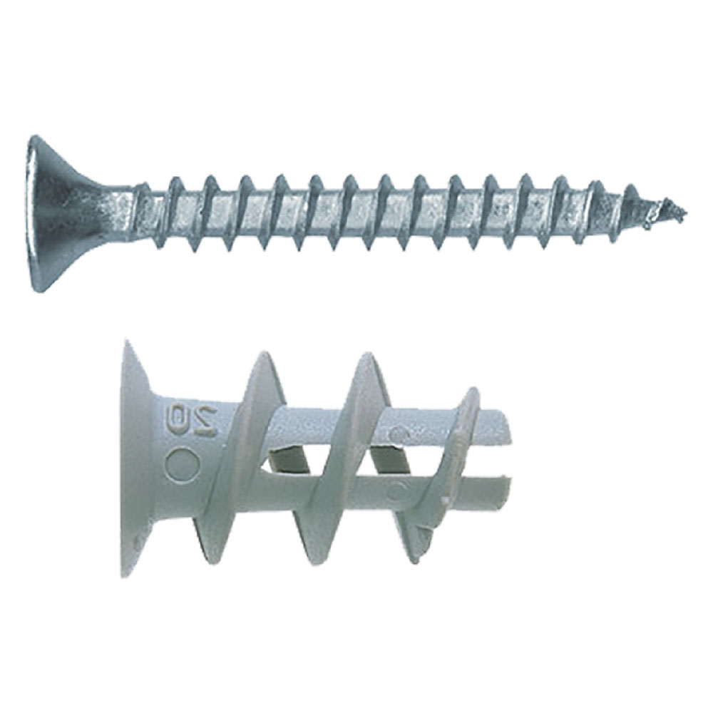 Tassello nylon per cartongesso con vite gks – lunghezza 22 mm Fischer