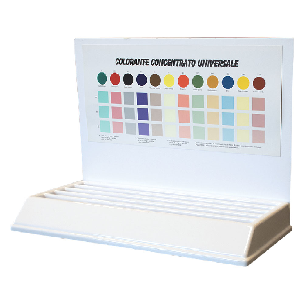 Espositore da banco coloranti ‘colorea’ cm 43 x 23 x h 33 – cartone/plastica 2 scomparti Senza marca
